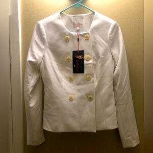 NWT The Limited ABC Scandal White Buttoned Blazer Womens